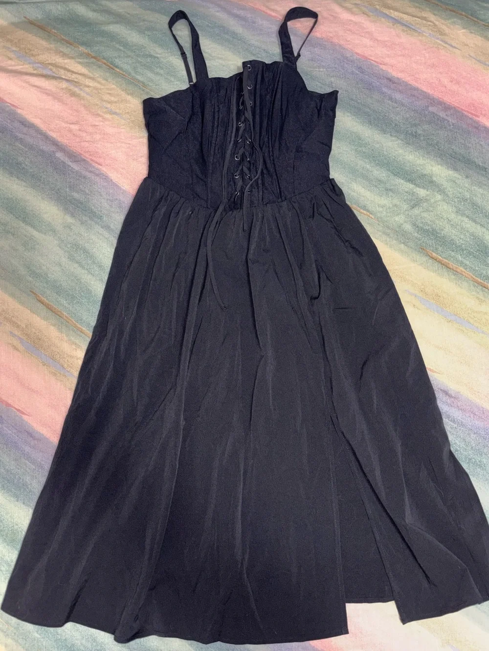 NWT Disturbia Miranda Midi Corset Dress Black Size 6
